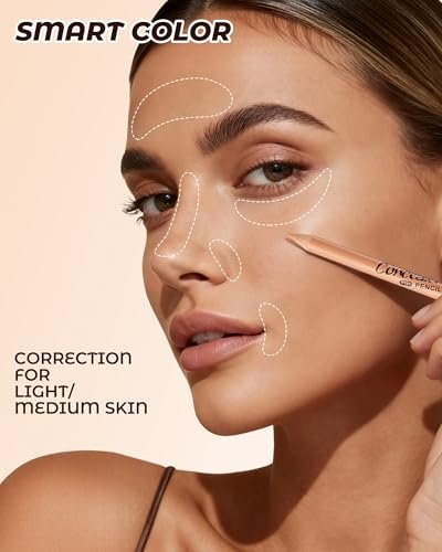 12 Pcs Wonder Concealer Pencil Set - 3 Colors Face Concealer Pencil for Blemish, Dark Circles, Acne, Aging Spots - Evens Out Skin Tone - görsel 4