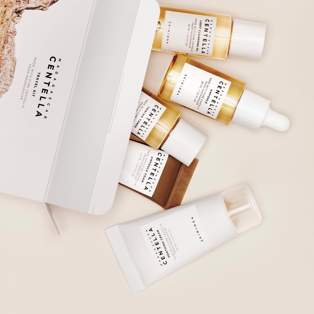 SKIN1004 Madagascar Centella Travel Kit - 5 Piece Basic Skincare Trial Set for Women & Mom Avelisse