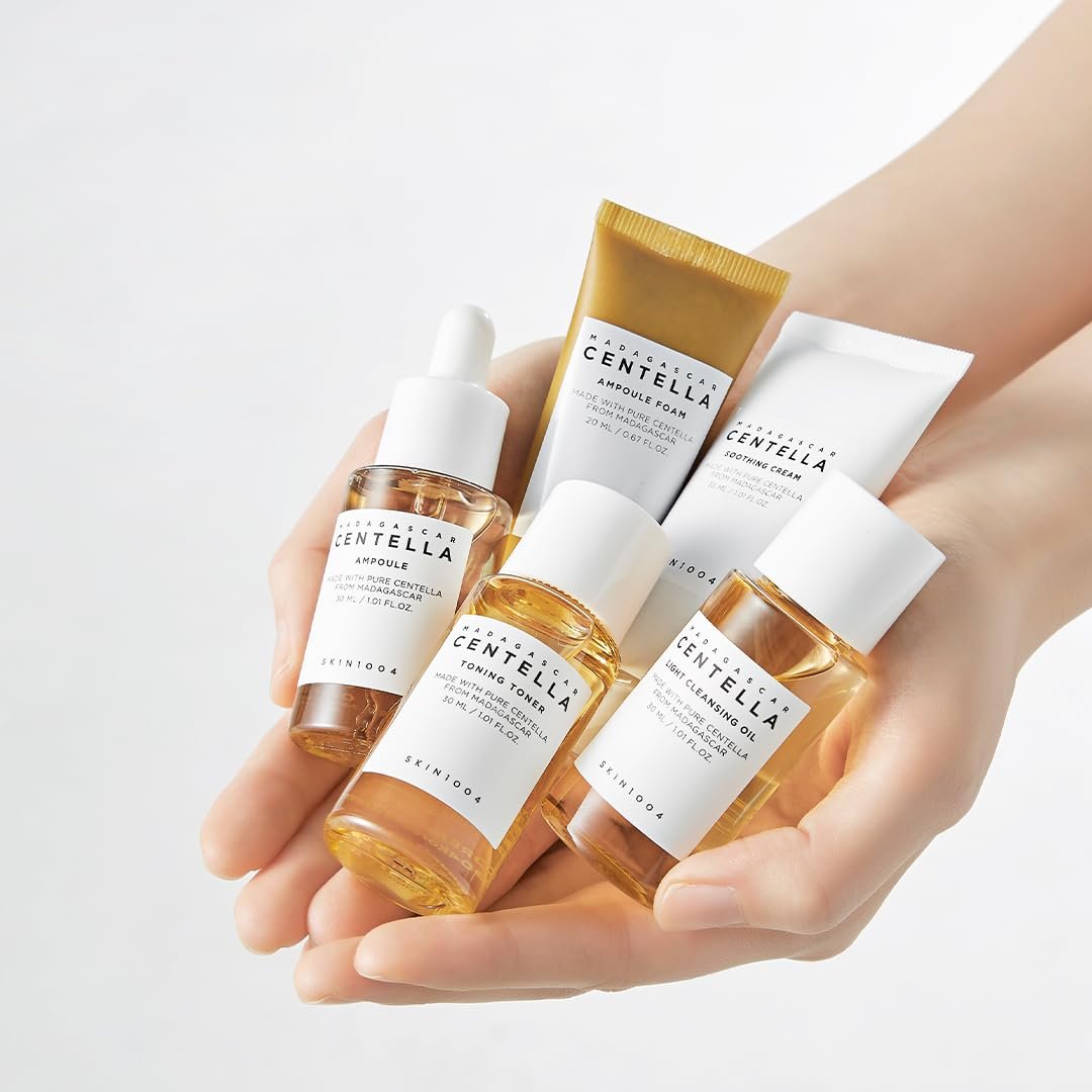SKIN1004 Madagascar Centella Travel Kit - 5 Piece Basic Skincare Trial Set for Women & Mom Avelisse