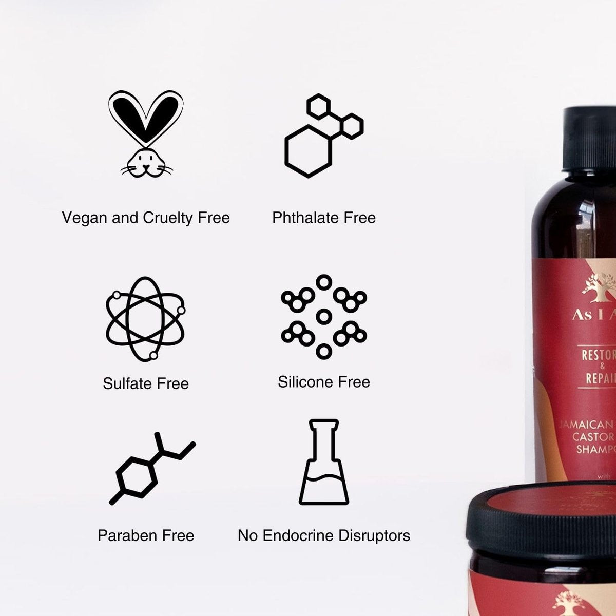 As I Am Jamaican Black Castor Oil Shampoo - Sulfate-Free Moisturizing Shampoo for Hair Growth & Scalp Health, 355ml - görsel 11