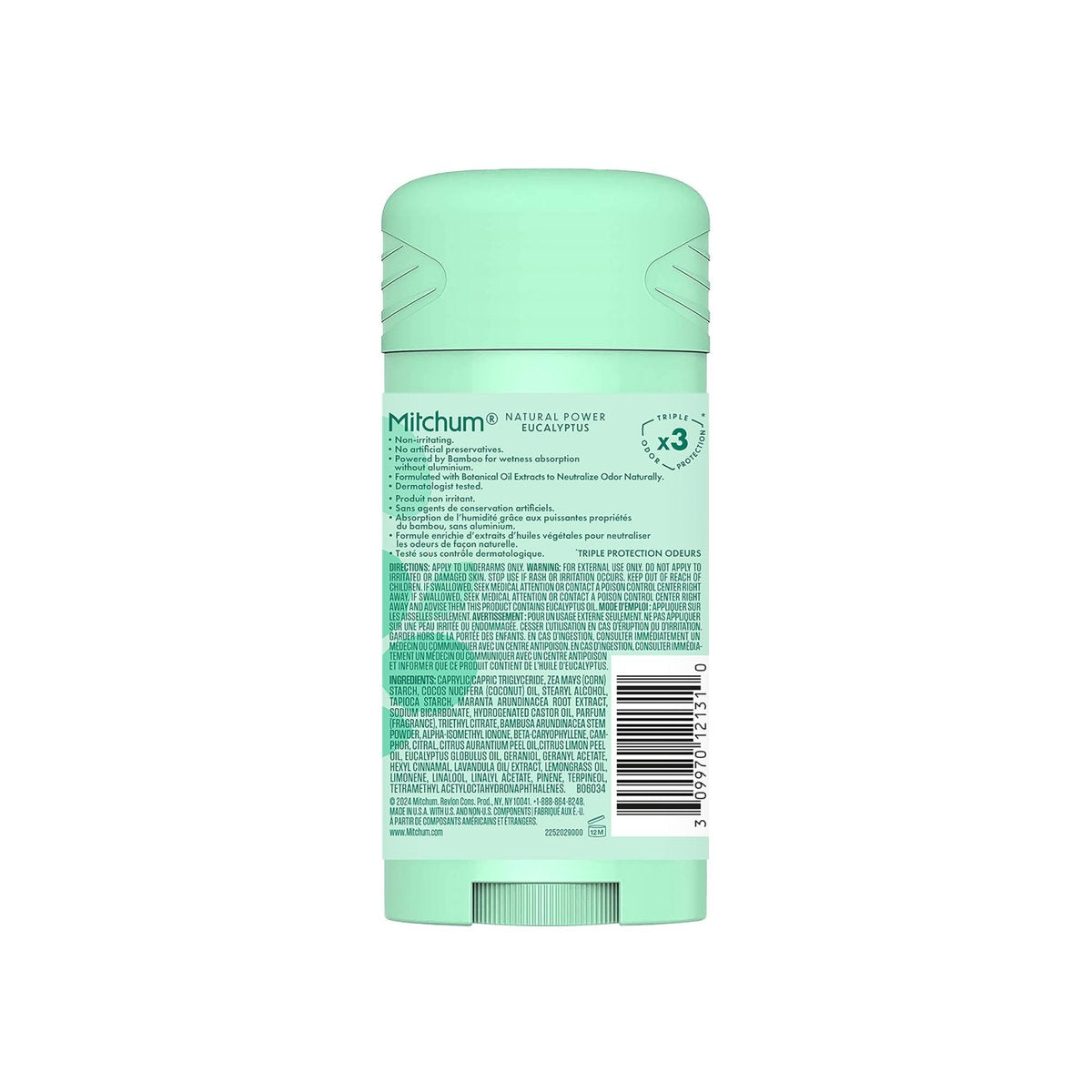 Mitchum Women’s Natural Power Deodorant Solid – Eucalyptus – 24-Hour Protection – Vegan, 2.7 oz - görsel 5