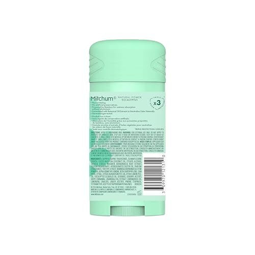 Mitchum Women’s Natural Power Deodorant Solid – Eucalyptus – 24-Hour Protection – Vegan, 2.7 oz - görsel 6