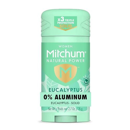 Mitchum Women’s Natural Power Deodorant Solid – Eucalyptus – 24-Hour Protection – Vegan, 2.7 oz