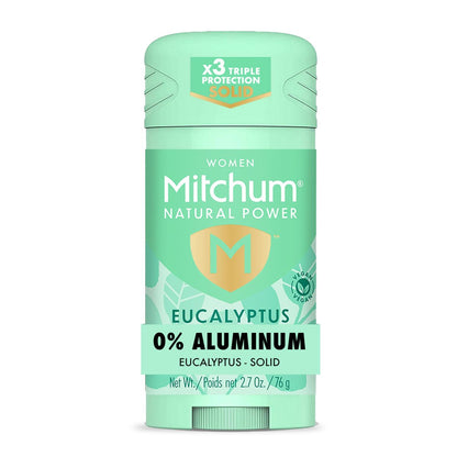Mitchum Women’s Natural Power Deodorant Solid – Eucalyptus – 24-Hour Protection – Vegan, 2.7 oz