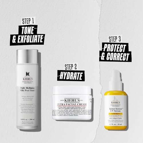 Kiehl's Daily Refining Milk-Peel Toner - Gentle Exfoliating Facial Toner with Lipo-Hydroxy Acid & Almond Milk, 6.8 fl oz Avelisse