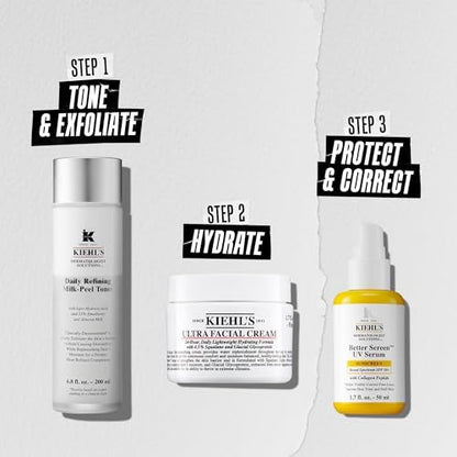 Kiehl's Daily Refining Milk-Peel Toner - Gentle Exfoliating Facial Toner with Lipo-Hydroxy Acid & Almond Milk, 6.8 fl oz Avelisse