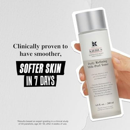 Kiehl's Daily Refining Milk-Peel Toner - Gentle Exfoliating Facial Toner with Lipo-Hydroxy Acid & Almond Milk, 6.8 fl oz Avelisse