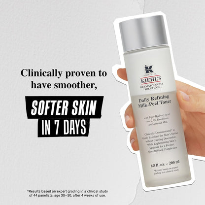 Kiehl's Daily Refining Milk-Peel Toner - Gentle Exfoliating Facial Toner with Lipo-Hydroxy Acid & Almond Milk, 6.8 fl oz Avelisse
