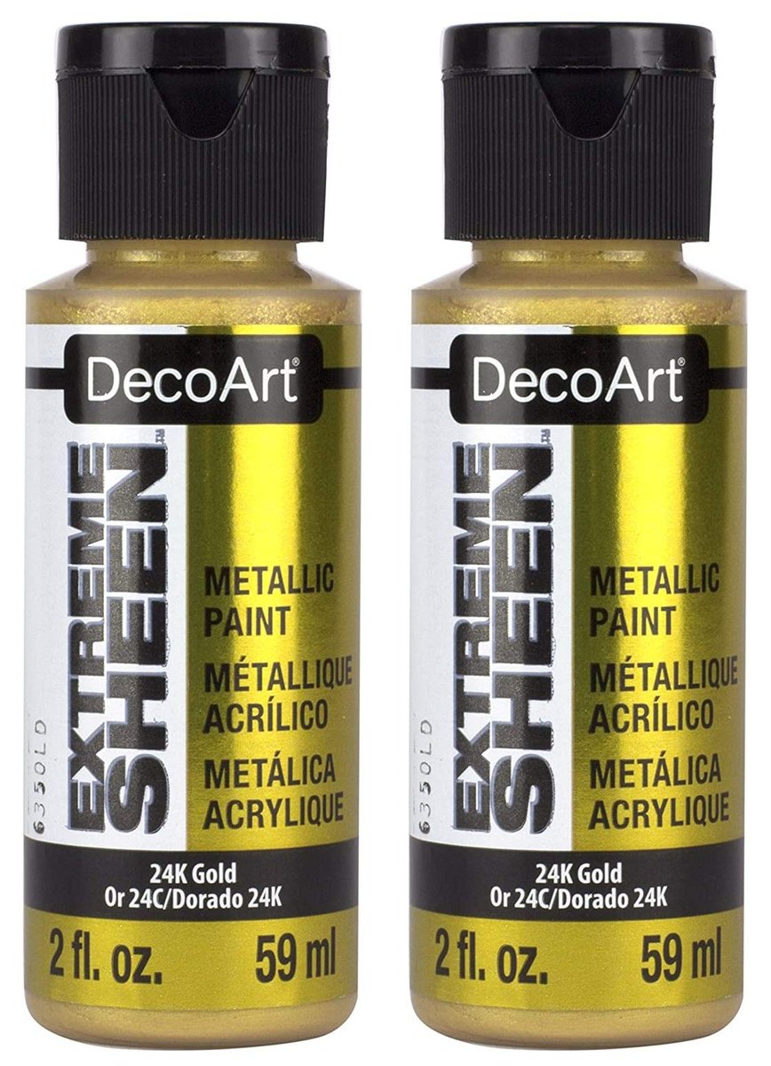DecoArt Extreme Sheen 24K Gold Paint - 2 Ounce (Two Pack) - görsel 1