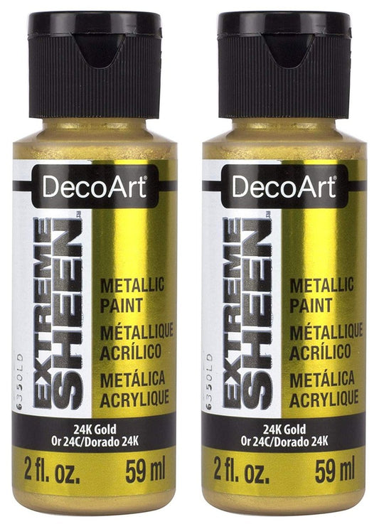 DecoArt Extreme Sheen 24K Gold Paint - 2 Ounce (Two Pack)