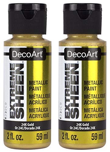 DecoArt Extreme Sheen 24K Gold Paint - 2 Ounce (Two Pack) - görsel 2