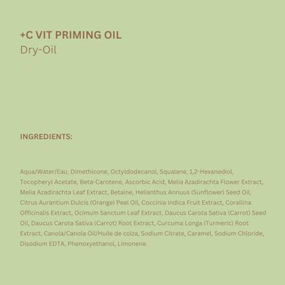 Pixi Beauty +C Vit Priming Oil | Nourishing Vitamin C Facial Oil for Balanced, Radiant Skin & Flawless Makeup Base | 1 fl oz Avelisse