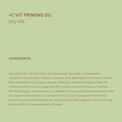 Pixi Beauty +C Vit Priming Oil | Nourishing Vitamin C Facial Oil for Balanced, Radiant Skin & Flawless Makeup Base | 1 fl oz Avelisse
