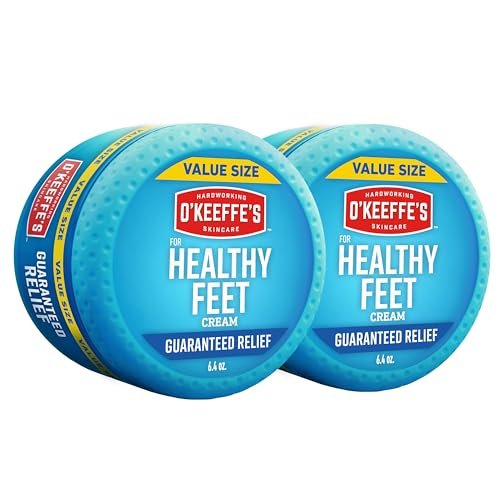 O'Keeffe's for Healthy Feet Foot Cream - 6.4 oz Jar (2 Pack) - Guaranteed Relief for Extremely Cracked, Dry Feet Avelisse