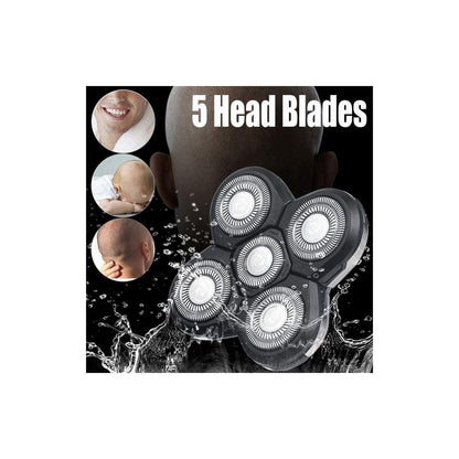 IVYRISE 5 Head Shaver Replacement Head - 4D Rotary Cutting Double Ring Blade, Easy to Install Electric Shaver Head for Universal 5 Head Shavers