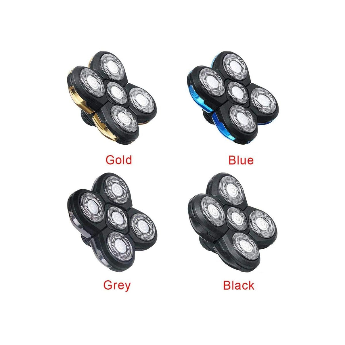 IVYRISE 5 Head Shaver Replacement Head - 4D Rotary Cutting Double Ring Blade, Easy to Install Electric Shaver Head for Universal 5 Head Shavers - görsel 7