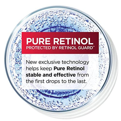 L'Oreal Paris Revitalift 0.3% Pure Retinol Night Serum – Reduce Deep Wrinkles, Fragrance Free, 1 oz + Moisturizer Sample Avelisse