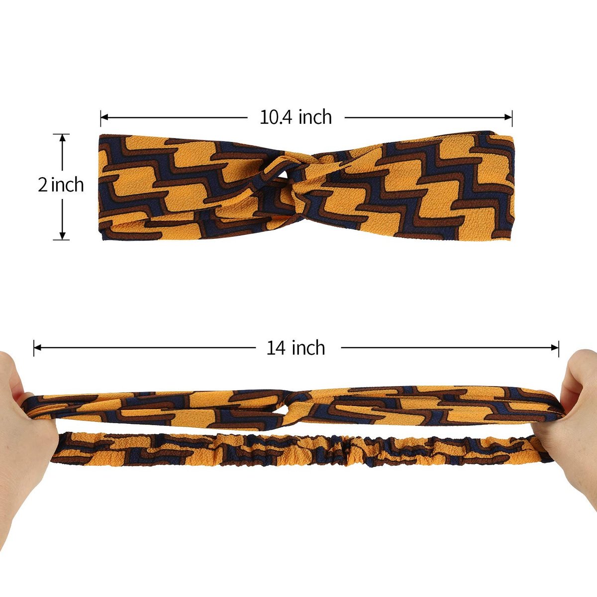 Meartchy 16 Pcs Boho Headbands for Women - Vintage Floral Twisted Criss Cross Elastic Head Wraps - görsel 4