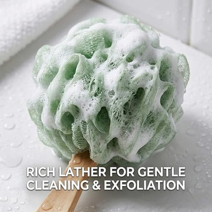 4-Pack Large Bath Puff Loofah Sponge with – Large Size for Full Coverage: Each puff measures approximately 5.5 – Image 12