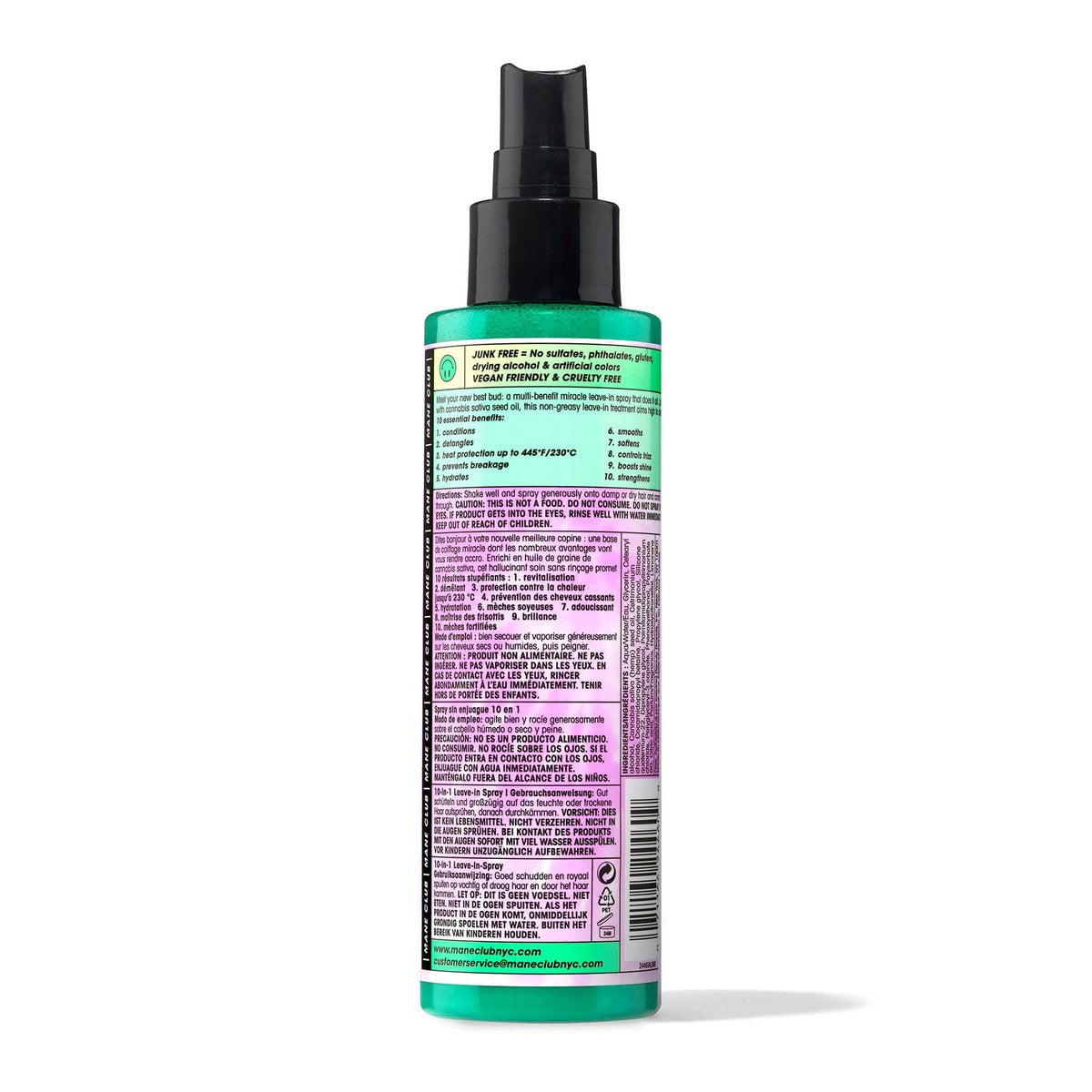 MANE CLUB One Hit Wonder 10-in-1 Leave-In Spray – Cruelty-Free & Vegan Hair Detangler & Styler, 5.3 oz - görsel 11