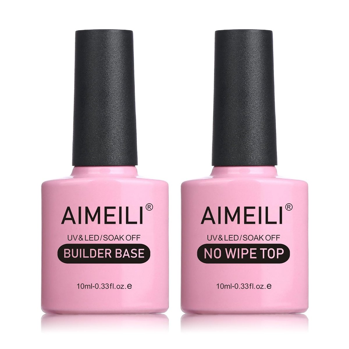 AIMEILI 5 in 1 Builder Base Hema Free Clear Builder Nail Gel for Nails Extension and No Wipe Top Set Soak Off UV LED Cruelty Free Vegan Gel Nail Lacquer - görsel 1