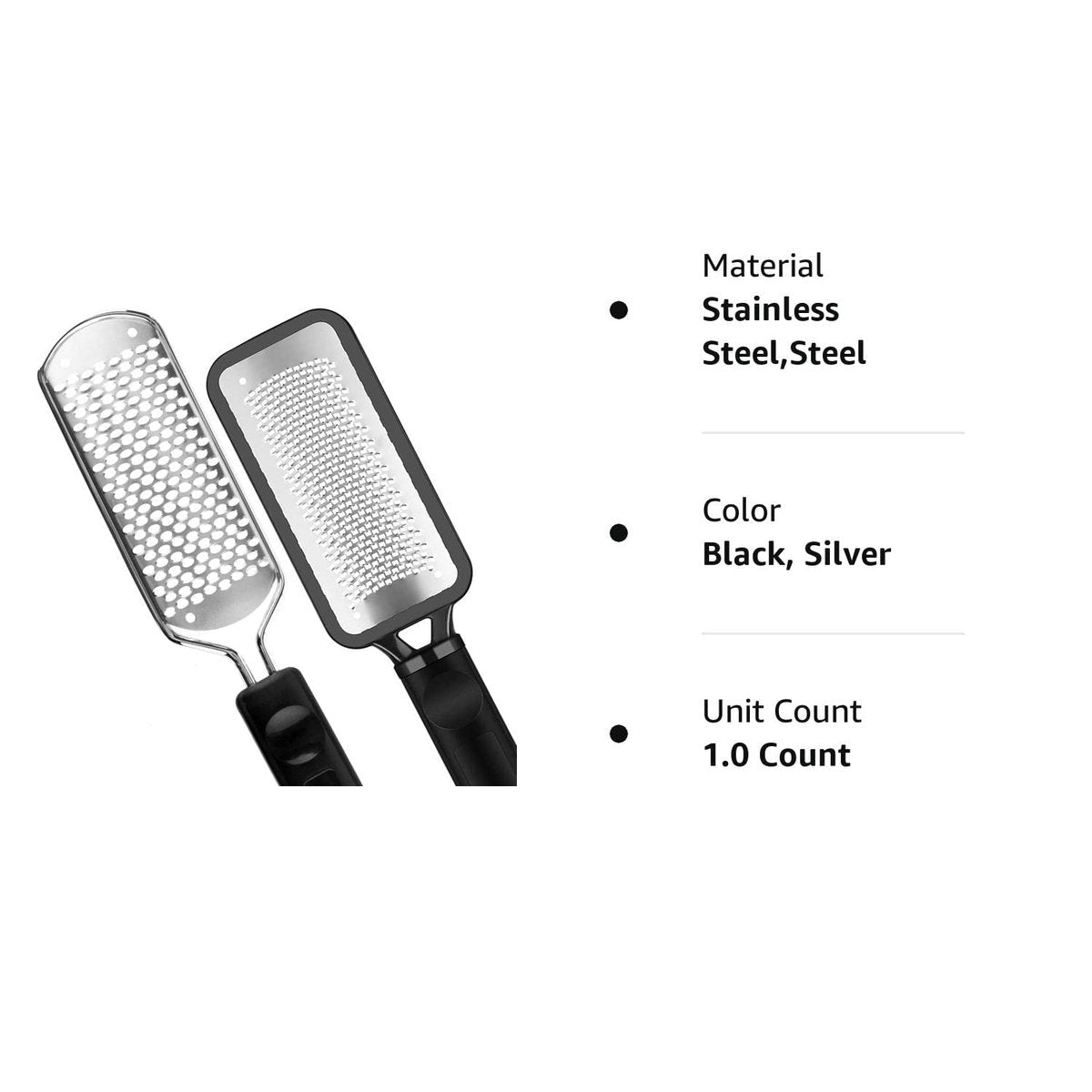 2-Pack Colossal Professional Foot File & Callus Remover | High Grade Stainless Steel Foot Rasp for Wet & Dry Feet | Washable Pedicure Tool for Smooth Heels - görsel 13