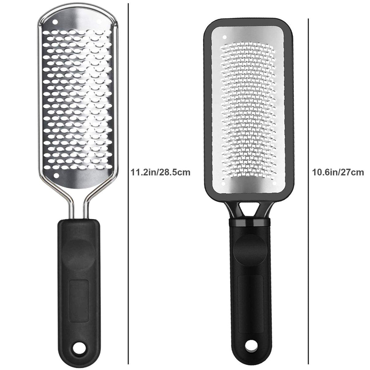 2-Pack Colossal Professional Foot File & Callus Remover | High Grade Stainless Steel Foot Rasp for Wet & Dry Feet | Washable Pedicure Tool for Smooth Heels - görsel 3