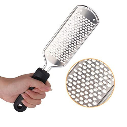 2-Pack Colossal Professional Foot File & Callus Remover | High Grade Stainless Steel Foot Rasp for Wet & Dry Feet | Washable Pedicure Tool for Smooth Heels