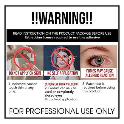 Lyon Lash Super Stay Eyelash Extension Performance Glue - 0.5 Sec Dry Time, Up to 8 Weeks Retention, Black Adhesive for Professionals (5ml) Avelisse