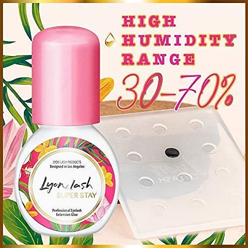 Lyon Lash Super Stay Eyelash Extension Performance Glue - 0.5 Sec Dry Time, Up to 8 Weeks Retention, Black Adhesive for Professionals (5ml) Avelisse