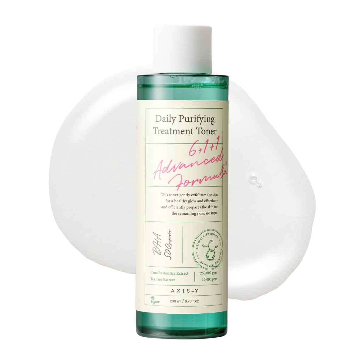AXIS-Y Daily Purifying Treatment Toner with Salicylic Acid & Centella Asiatica - Pore Minimizer, Oil Control & Blemish Treatment Face Exfoliator - Vegan Korean Skin Care BHA Toner (6.76 fl. oz.) - görsel 1
