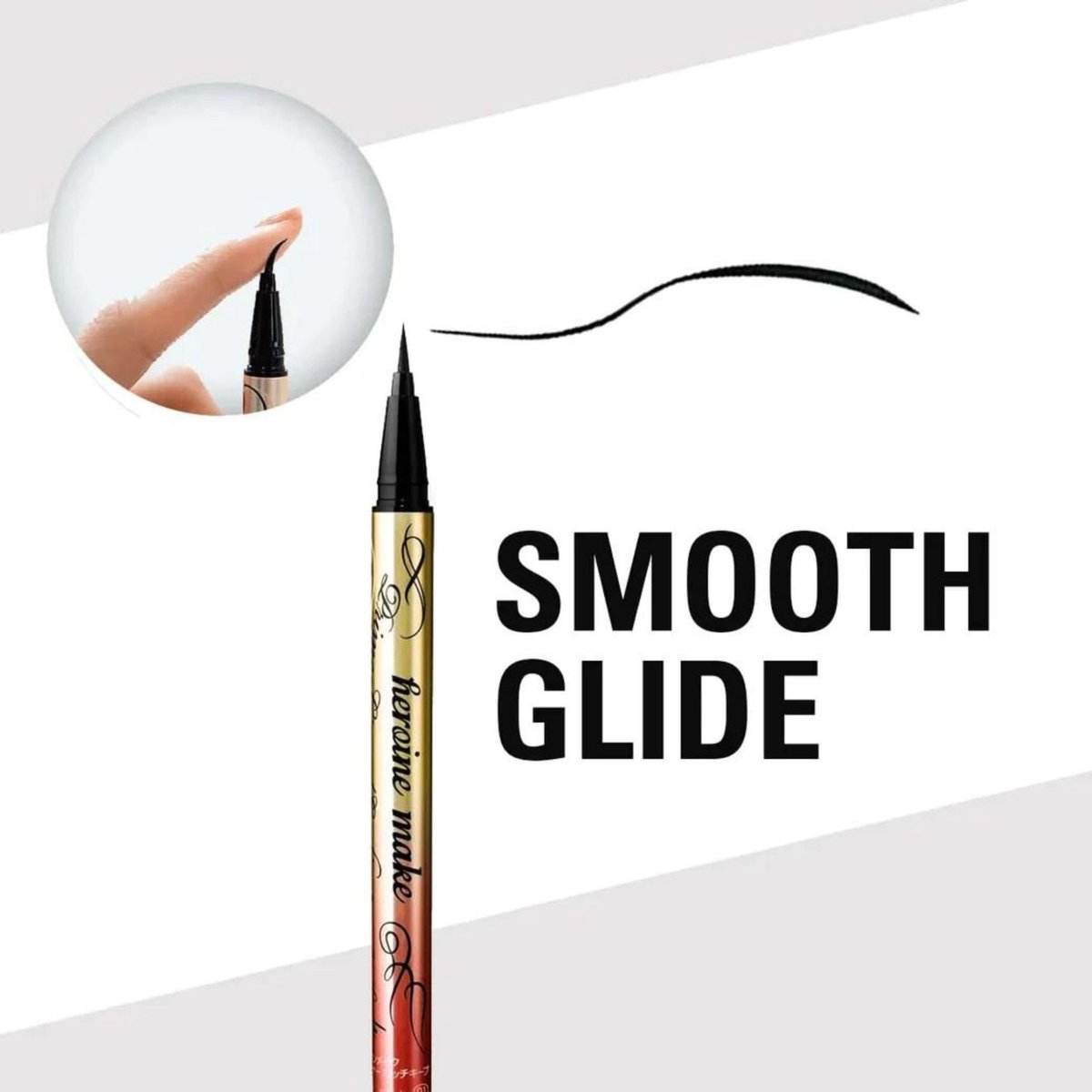 Heroine Make by KISSME Waterproof Eyeliner - Ultra-Fine 0.1mm Tip, Intense Natural Brown, Long-Lasting Liquid Eyeliner Pen with Organic Beauty Serum - görsel 3