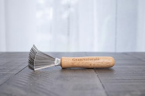 GranNaturals Hair Brush Cleaner - Durable Metal Wires, Ergonomic Wooden Handle - Quick Hair, Dust & Lint Remover for Brushes - görsel 14
