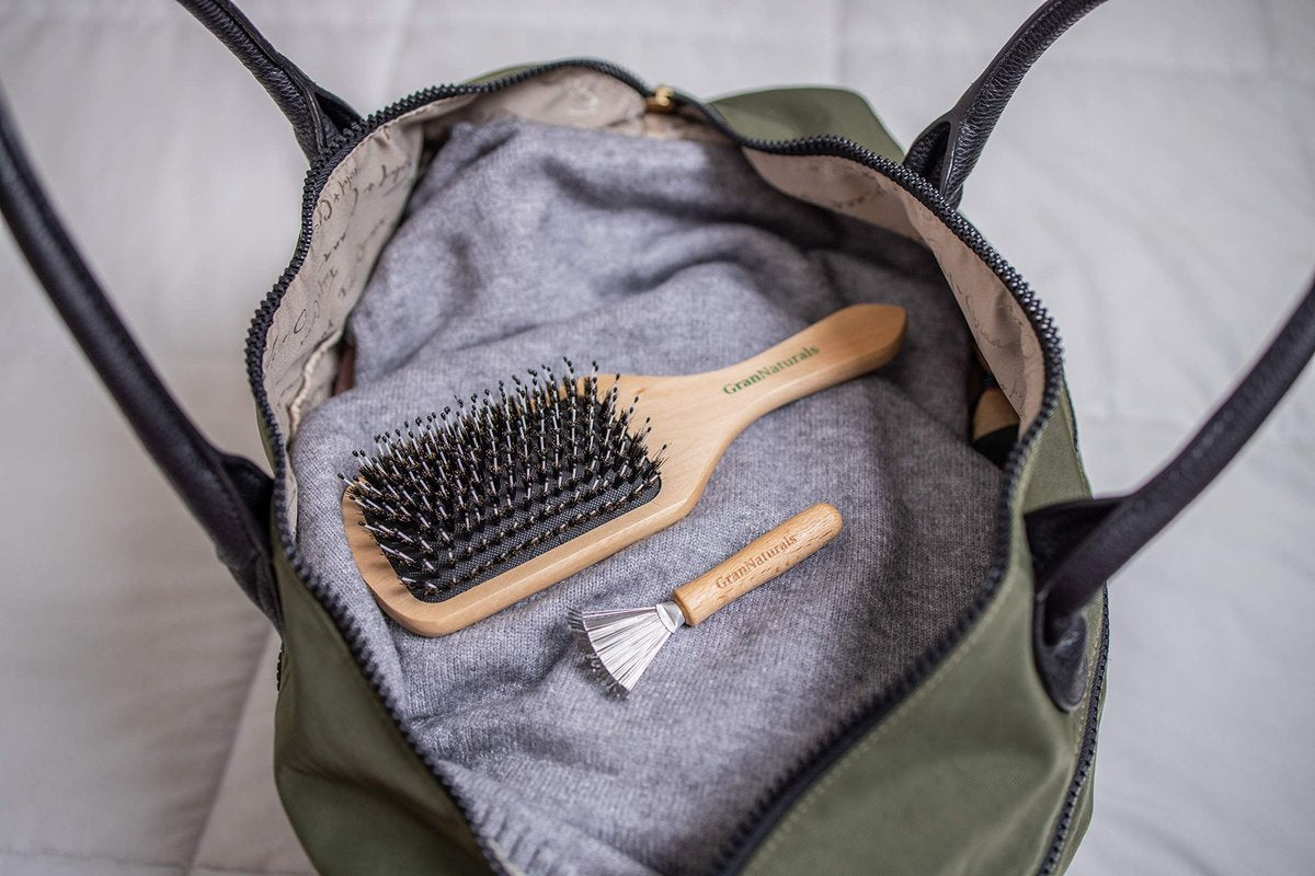GranNaturals Hair Brush Cleaner - Durable Metal Wires, Ergonomic Wooden Handle - Quick Hair, Dust & Lint Remover for Brushes - görsel 15