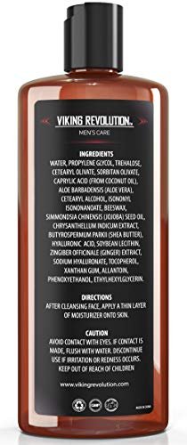 Viking Revolution Natural Moisturizer Cream for Men - Anti Wrinkle & Anti Aging Face Lotion, 6 Fl Oz