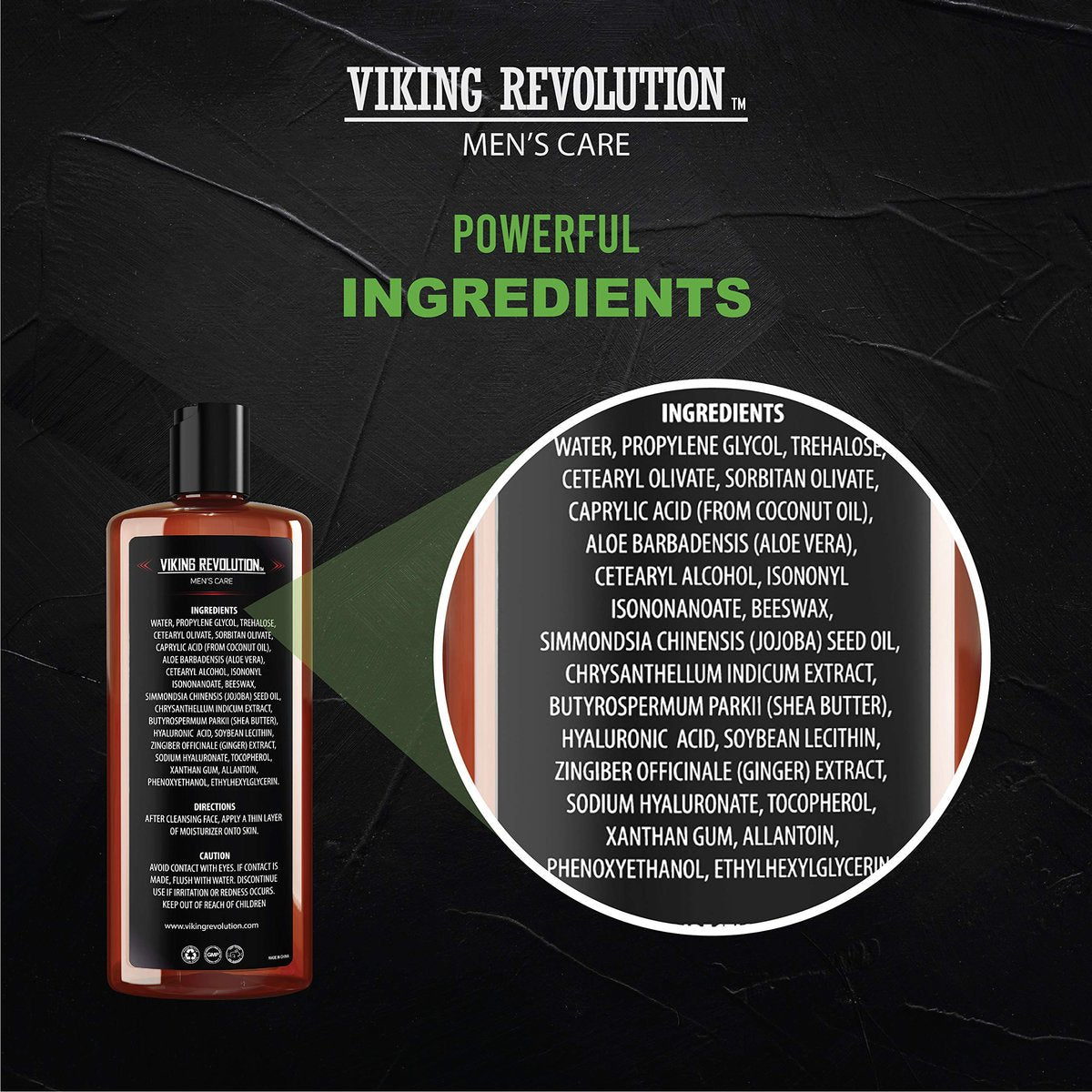 Viking Revolution Natural Moisturizer Cream for Men - Anti Wrinkle & Anti Aging Face Lotion, 6 Fl Oz - görsel 7