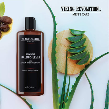 Viking Revolution Natural Moisturizer Cream for Men - Anti Wrinkle & Anti Aging Face Lotion, 6 Fl Oz