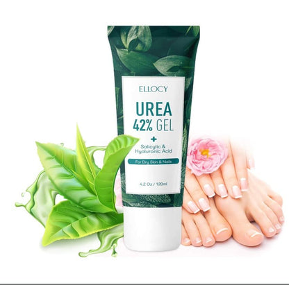 Ellocy 42% Urea Gel with Salicylic & Hyaluronic Acid - Cracked Heel Repair & Callus Remover for Feet, Elbows, Hands - 4 oz Avelisse