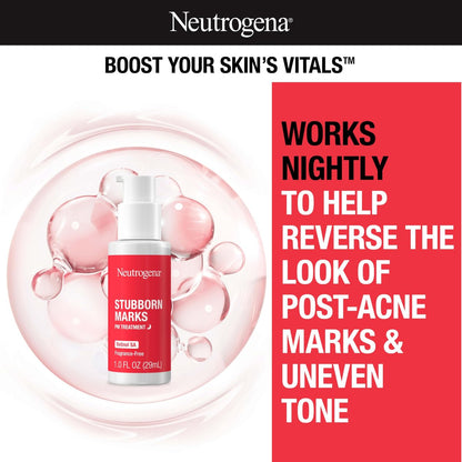 Neutrogena Retinol SA Stubborn Marks PM Treatment – Face Exfoliating Treatment for Post-Acne Marks & Uneven Skin Tone, Non-Comedogenic, 1.0 Fl Oz