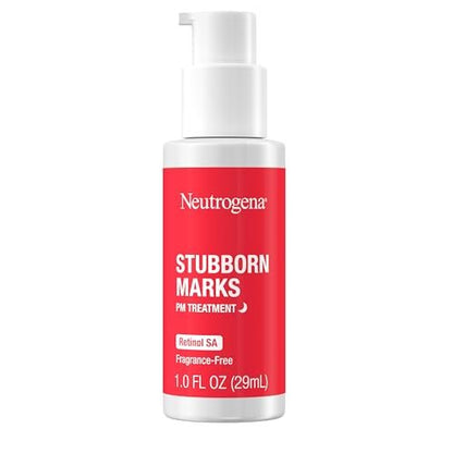 Neutrogena Retinol SA Stubborn Marks PM Treatment – Face Exfoliating Treatment for Post-Acne Marks & Uneven Skin Tone, Non-Comedogenic, 1.0 Fl Oz