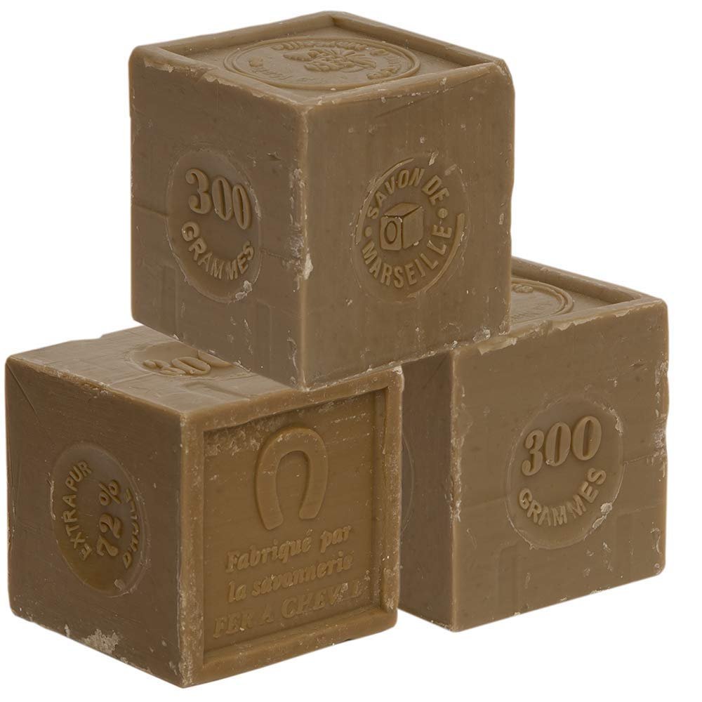Savon de Marseille - French Soap Cube Made with Organic Olive Oil - Set of 3 (10.58 oz Each) - Suitable for All Skin Types - görsel 1