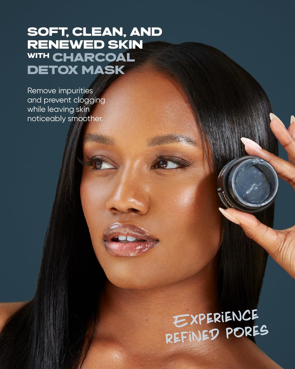 Buttah Skin Charcoal Detox Mask - Deep Cleansing Mask for Melanin Rich Skin - 1 fl oz Avelisse