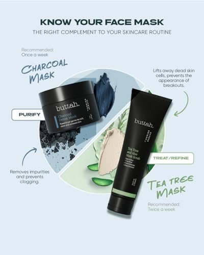 Buttah Skin Charcoal Detox Mask - Deep Cleansing Mask for Melanin Rich Skin - 1 fl oz Avelisse