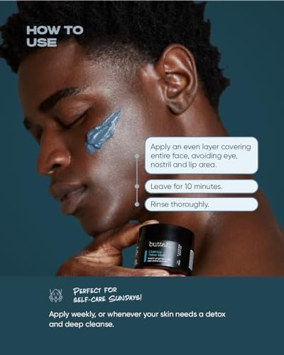 Buttah Skin Charcoal Detox Mask - Deep Cleansing Mask for Melanin Rich Skin - 1 fl oz Avelisse