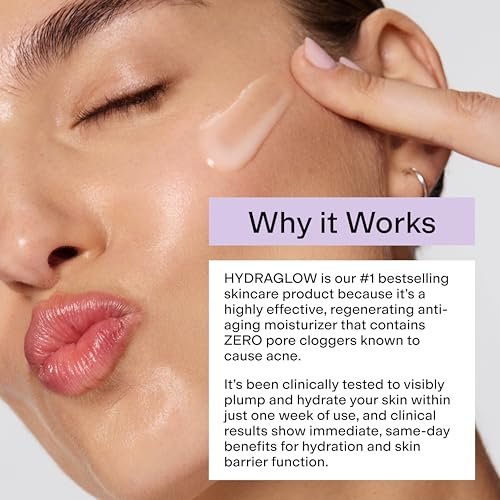 CLEARSTEM HYDRAGLOW Stem Cell Moisturizer with Bakuchiol & Squalene - Youthful Skin Face Moisturizer for All Skin Types - Gluten Free & Cruelty Free - 2 fl oz / 60ml Avelisse
