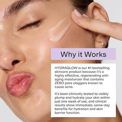 CLEARSTEM HYDRAGLOW Stem Cell Moisturizer with Bakuchiol & Squalene - Youthful Skin Face Moisturizer for All Skin Types - Gluten Free & Cruelty Free - 2 fl oz / 60ml Avelisse