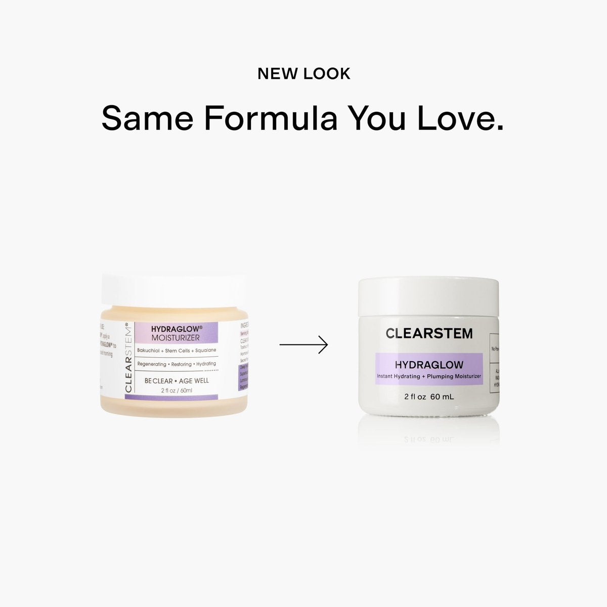 CLEARSTEM HYDRAGLOW Stem Cell Moisturizer with Bakuchiol & Squalene - Youthful Skin Face Moisturizer for All Skin Types - Gluten Free & Cruelty Free - 2 fl oz / 60ml Avelisse