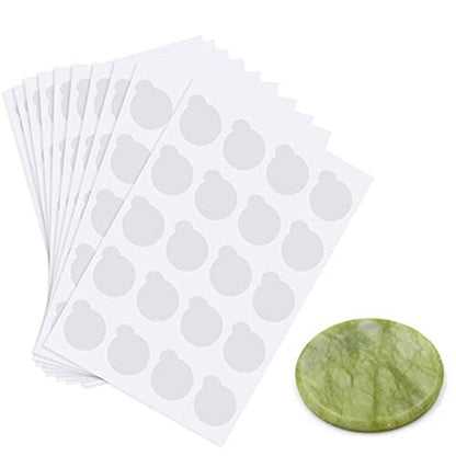 200 Pcs Eyelash Extension Adhesive Glue Pallet Sticker Pads & 1 Jade Stone - Disposable Waterproof Adhesive Holder for Lash Artists