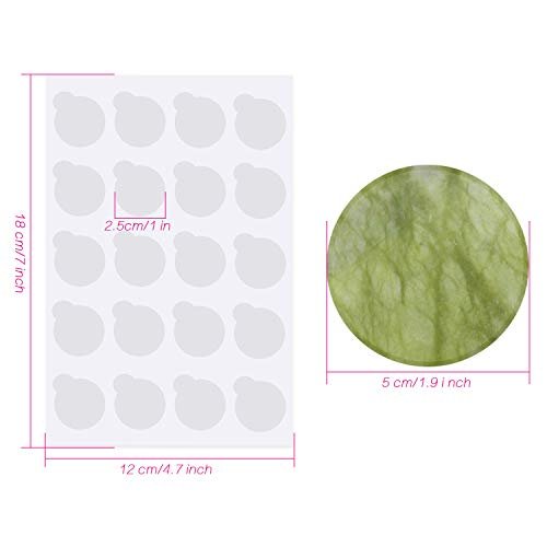 200 Pcs Eyelash Extension Adhesive Glue Pallet Sticker Pads & 1 Jade Stone - Disposable Waterproof Adhesive Holder for Lash Artists - görsel 6