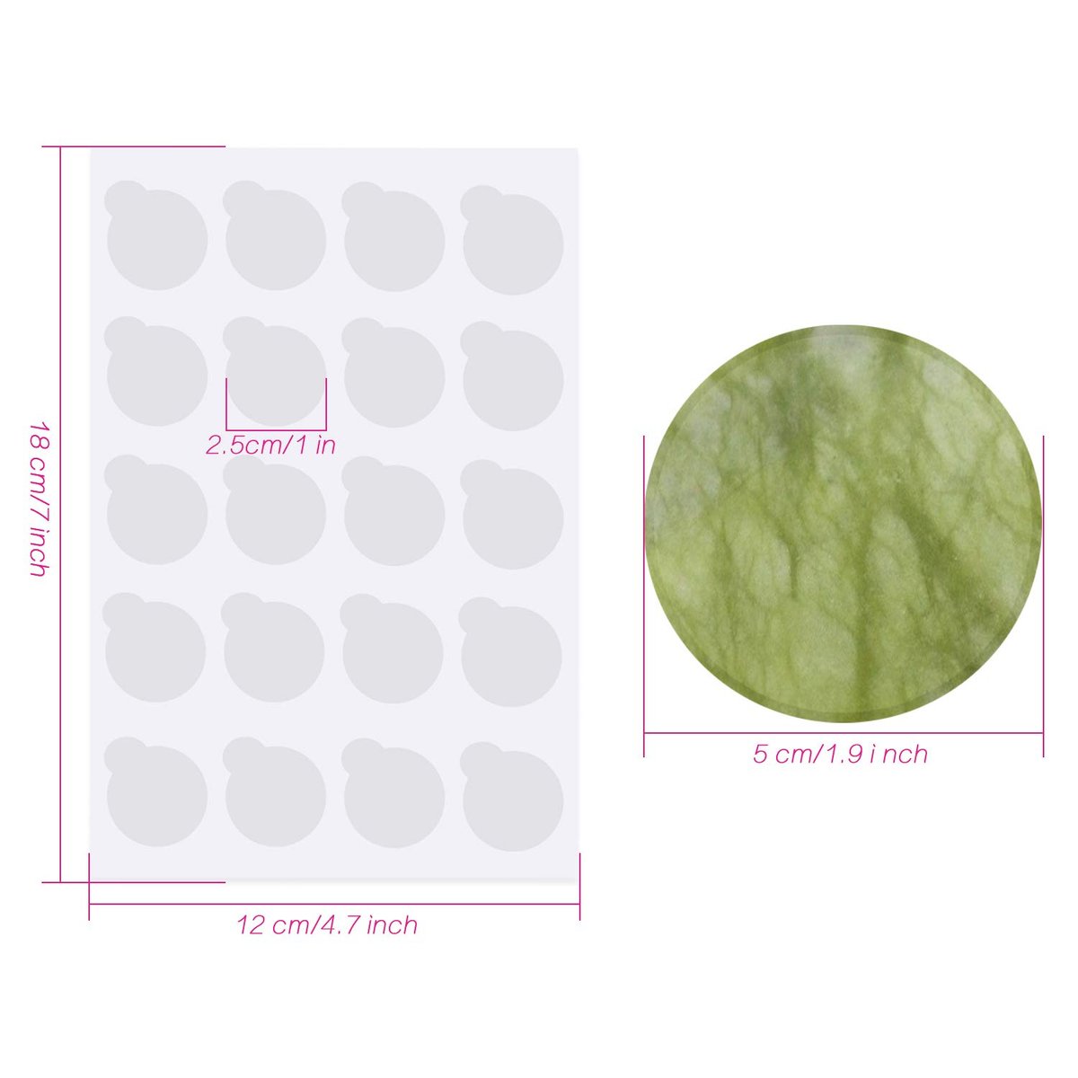200 Pcs Eyelash Extension Adhesive Glue Pallet Sticker Pads & 1 Jade Stone - Disposable Waterproof Adhesive Holder for Lash Artists - görsel 5
